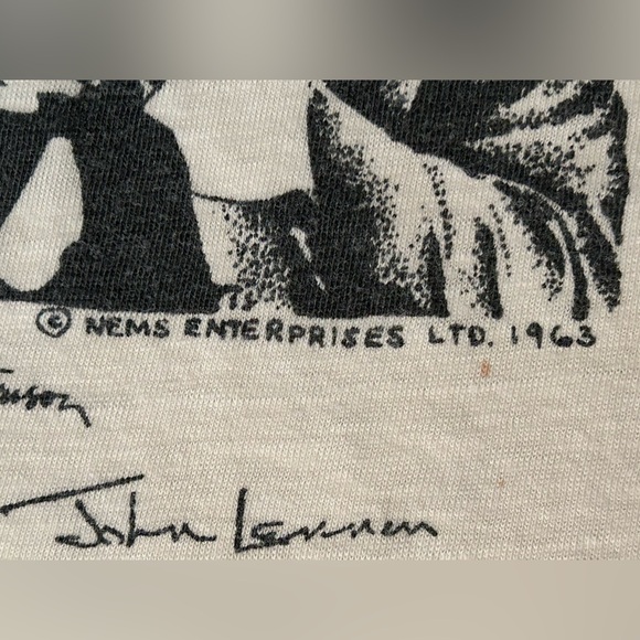 Vintage Very Rare The Beatles 1963 BVD NEMS Enterprises 1 Owner T Shirt 60s - Picture 5 of 16